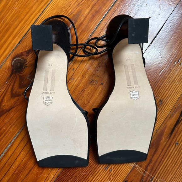 MIISTA Sally Black Nappa Leather Sandals - Picture 7 of 7